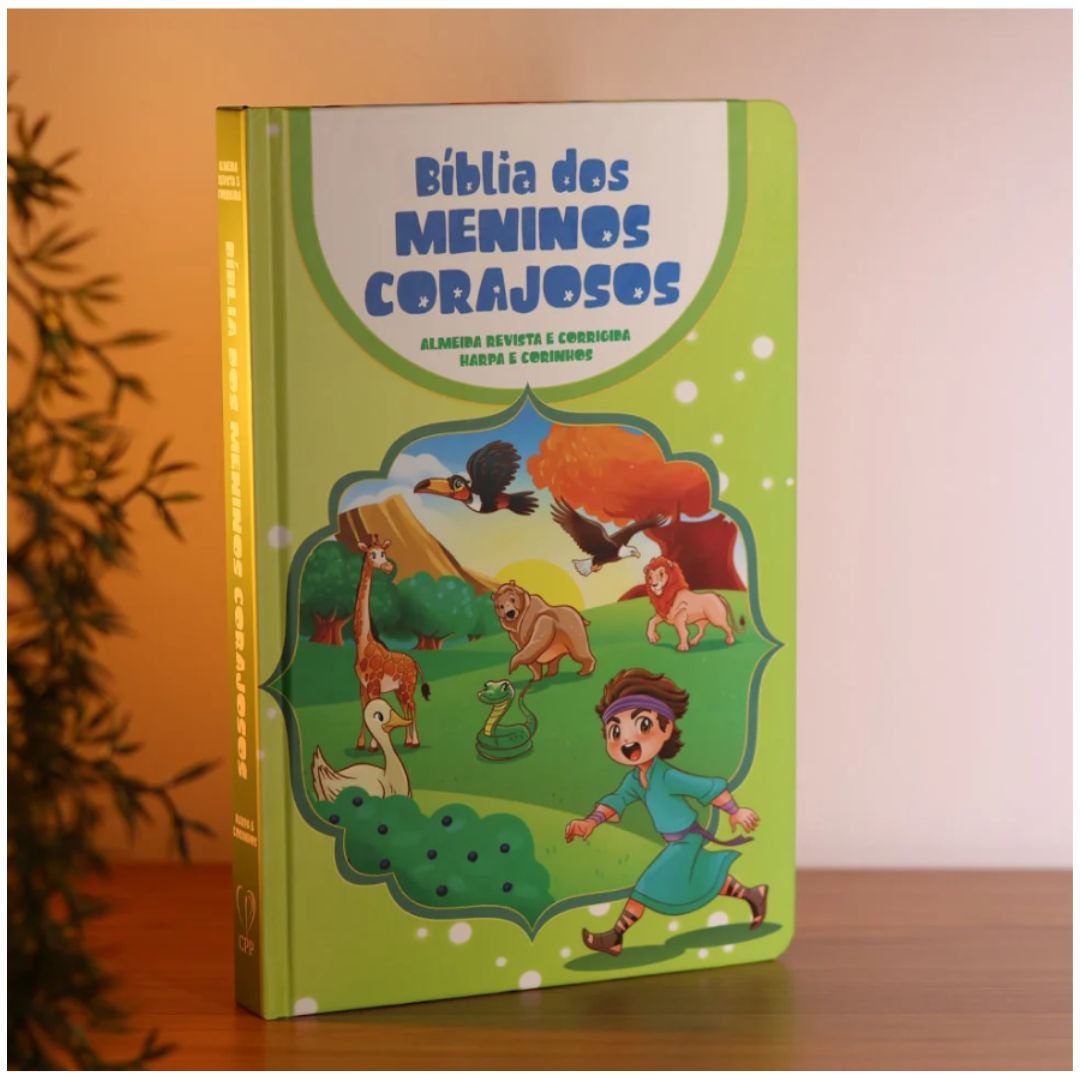 BÍBLIA DOS MENINOS CORAJOSOS - CAPA DURA - VERDE | COM HARPA - Imagem 2