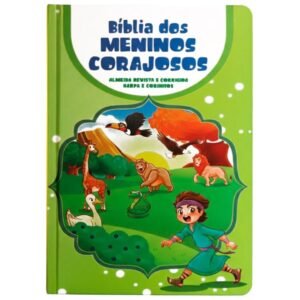 BÍBLIA DOS MENINOS CORAJOSOS - CAPA DURA - VERDE | COM HARPA