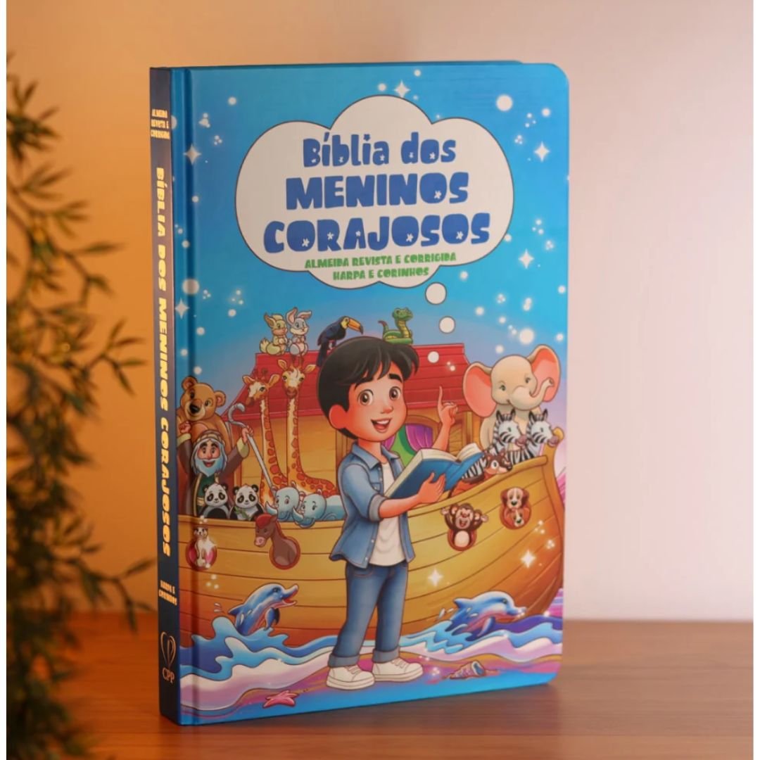 BÍBLIA DOS MENINOS CORAJOSOS - CAPA DURA - AZUL | COM HARPA - Imagem 2