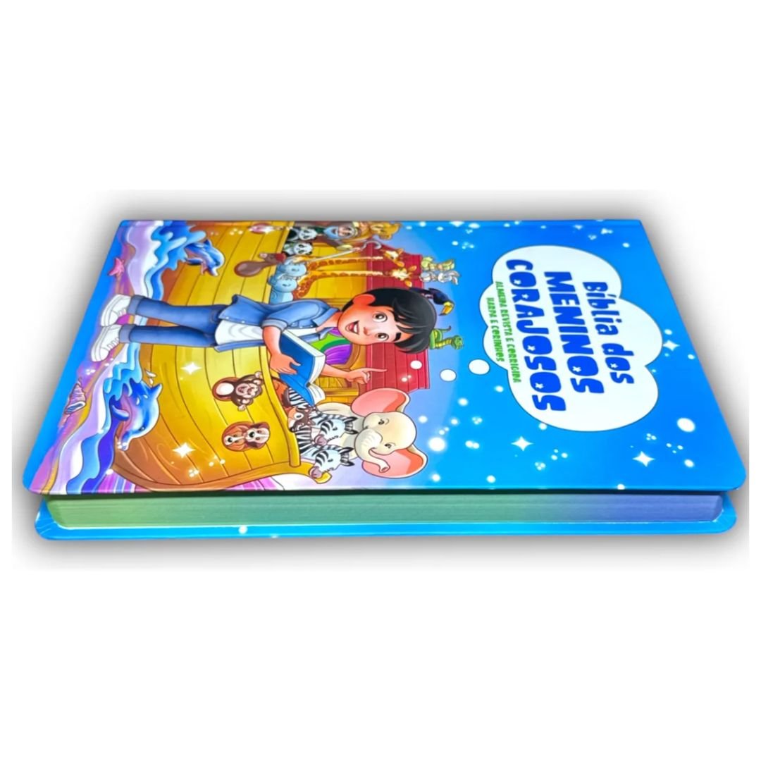 BÍBLIA DOS MENINOS CORAJOSOS - CAPA DURA - AZUL | COM HARPA - Imagem 10