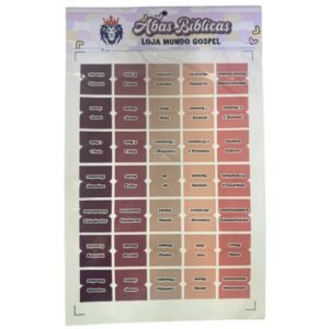 Abas Adesivas para Bíblia | Índice | Marrom Degradê