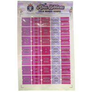 Abas Adesivas para Bíblia | Índice | Rosa Divertido